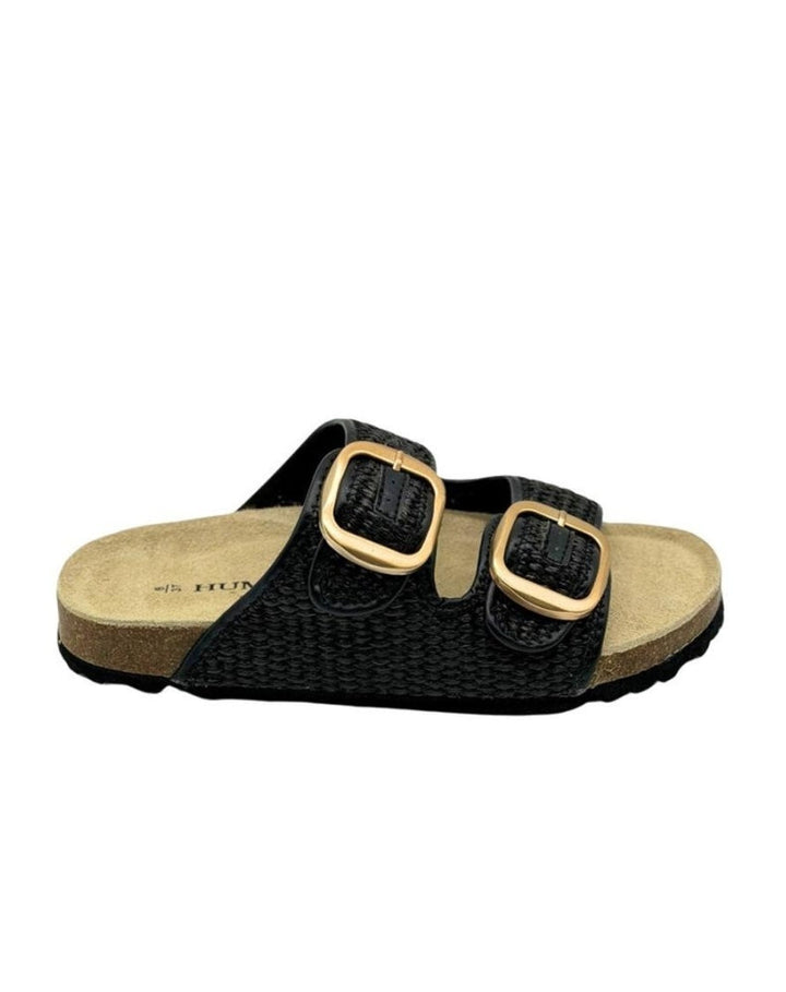Cammy Sandal - Black Raffia