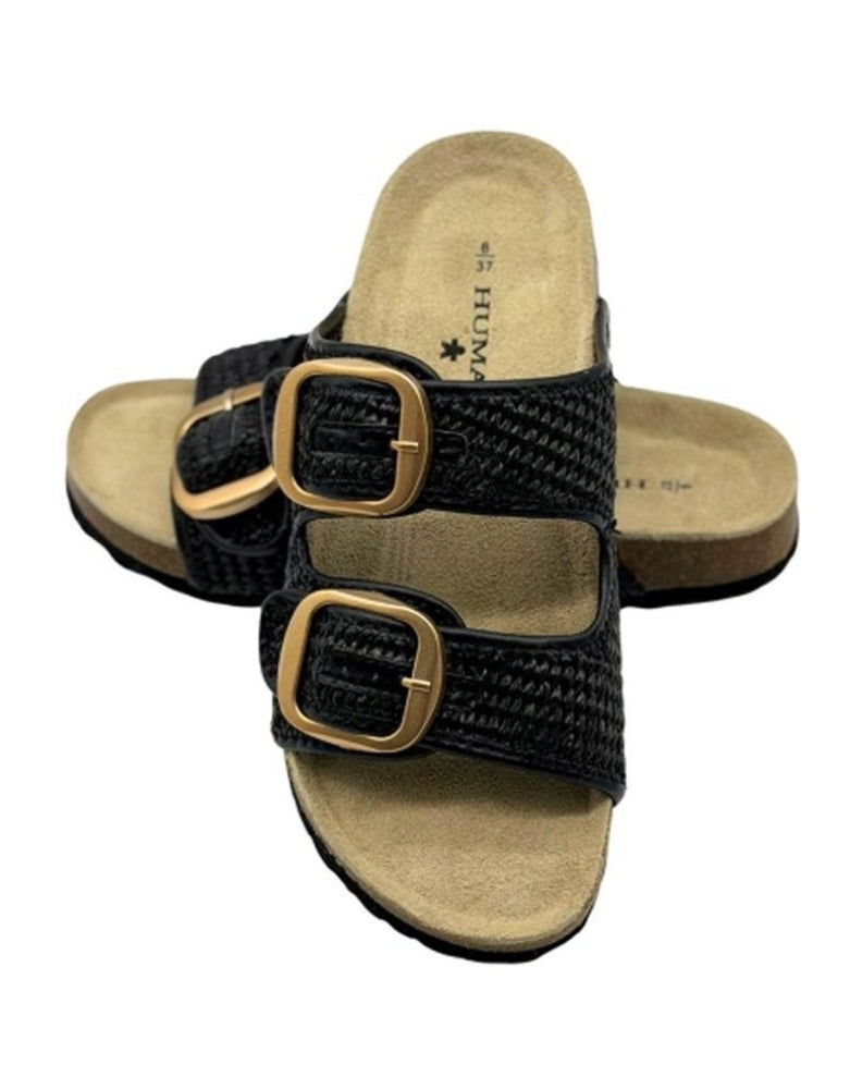 Cammy Sandal - Black Raffia