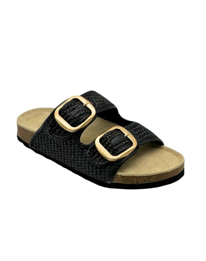 Cammy Sandal - Black Raffia
