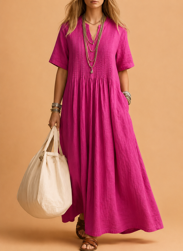 Livia Pintuck Maxi Dress