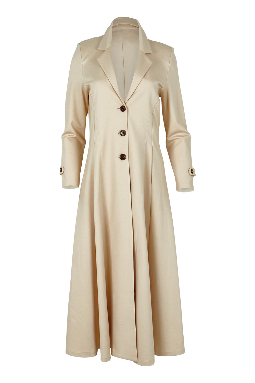 Meet Me At Midnight Longline Ponte Coat - Sand
