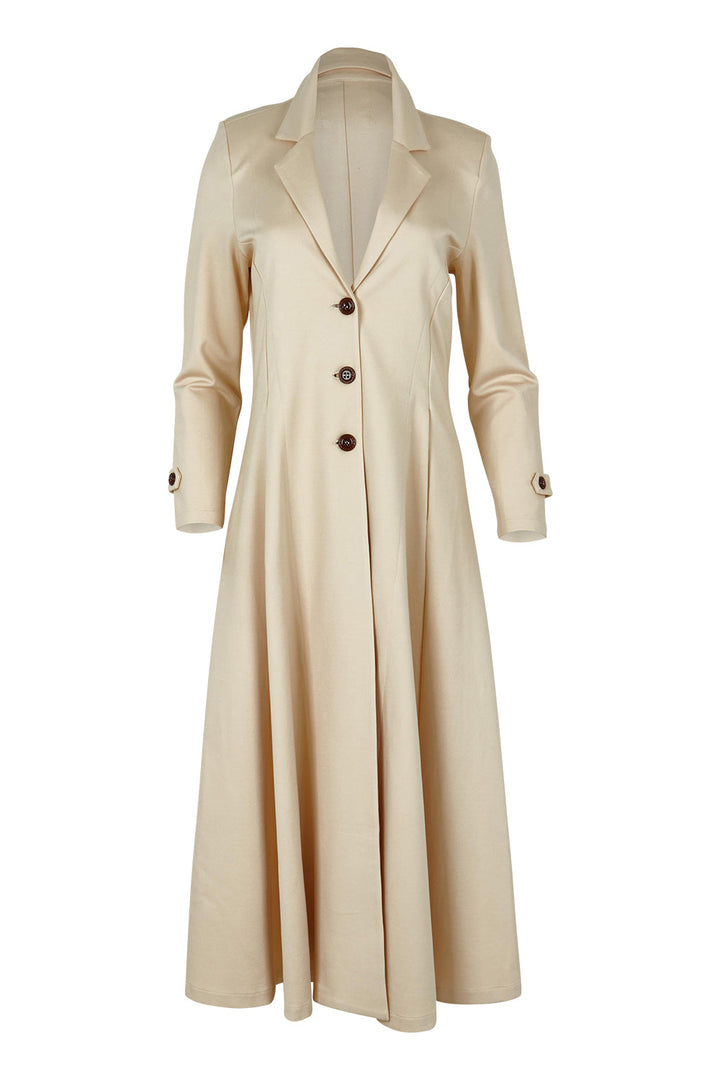 Meet Me At Midnight Longline Ponte Coat - Sand