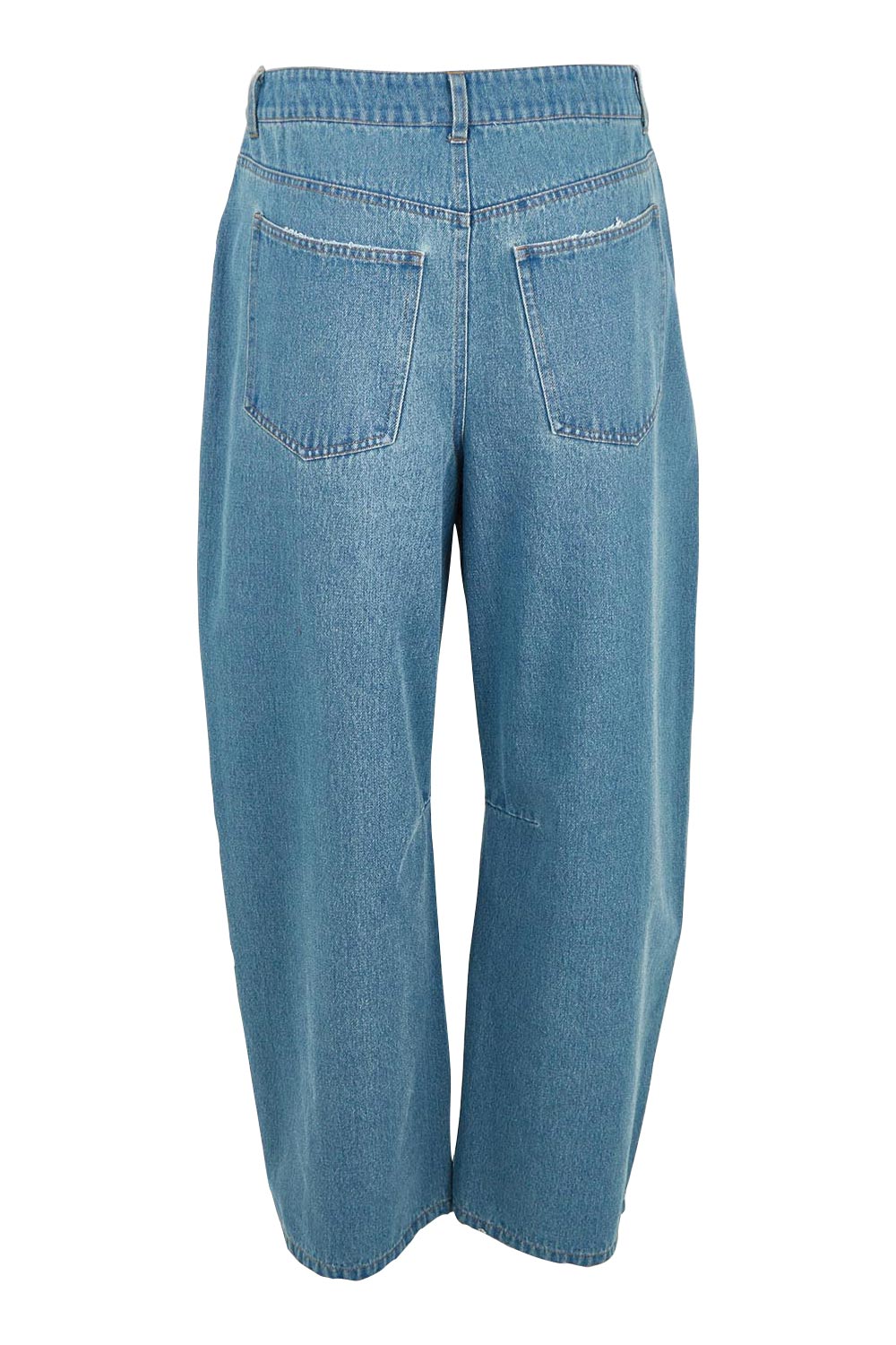 Dusk To Dawn Cotton  Slouch Barrel Jeans - Denim