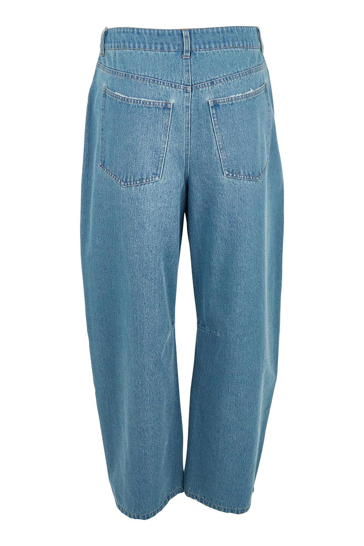 Dusk To Dawn Cotton  Slouch Barrel Jeans - Denim