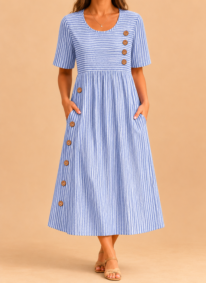 Eden™ | Striped Midi Dress